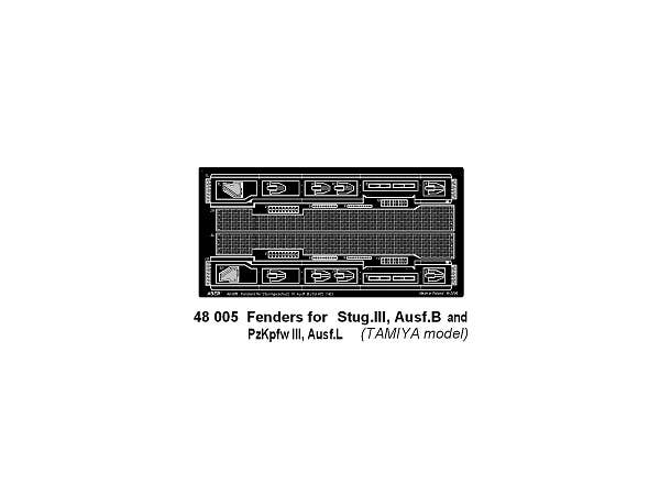 1/48 III号戦車 L型/III号突撃砲 B型用 フェンダー