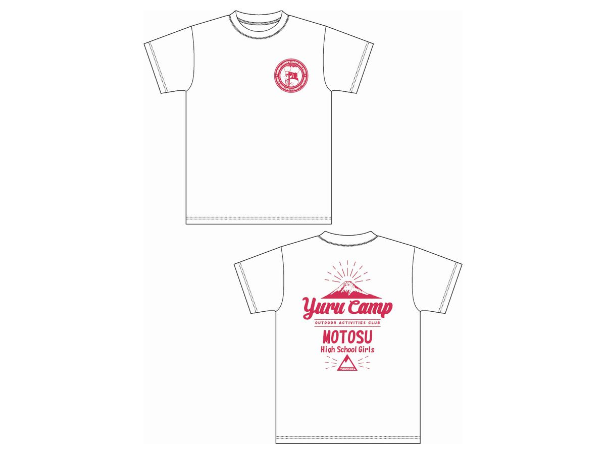 ゆるキャン 本栖高校Tシャツ (M) (千明) ホワイト