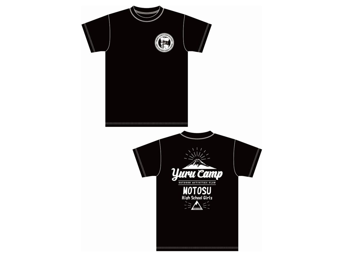 ゆるキャン 本栖高校Tシャツ (M) (千明) ブラック