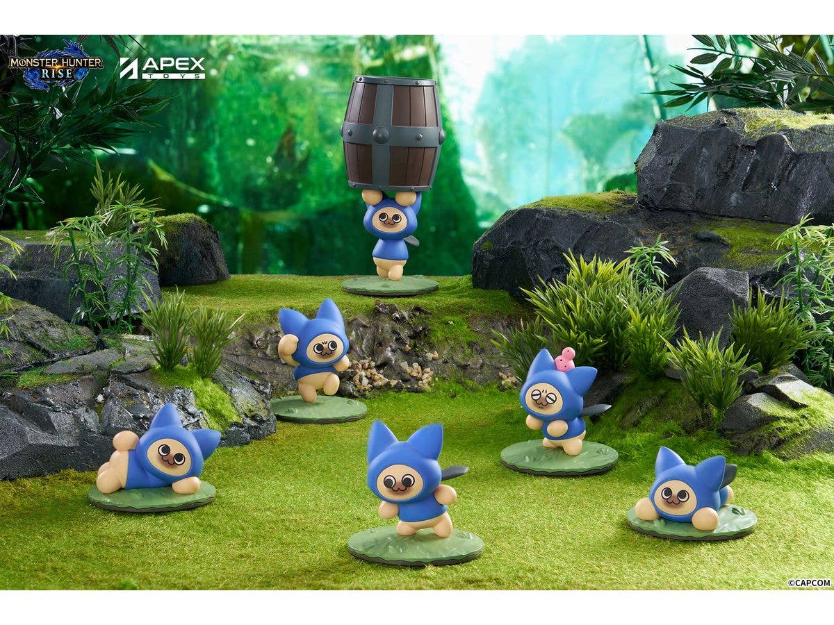 Monster Hunter Rise アイルー ネコ ブラインドボックスフィギュア 1Box 6pcs