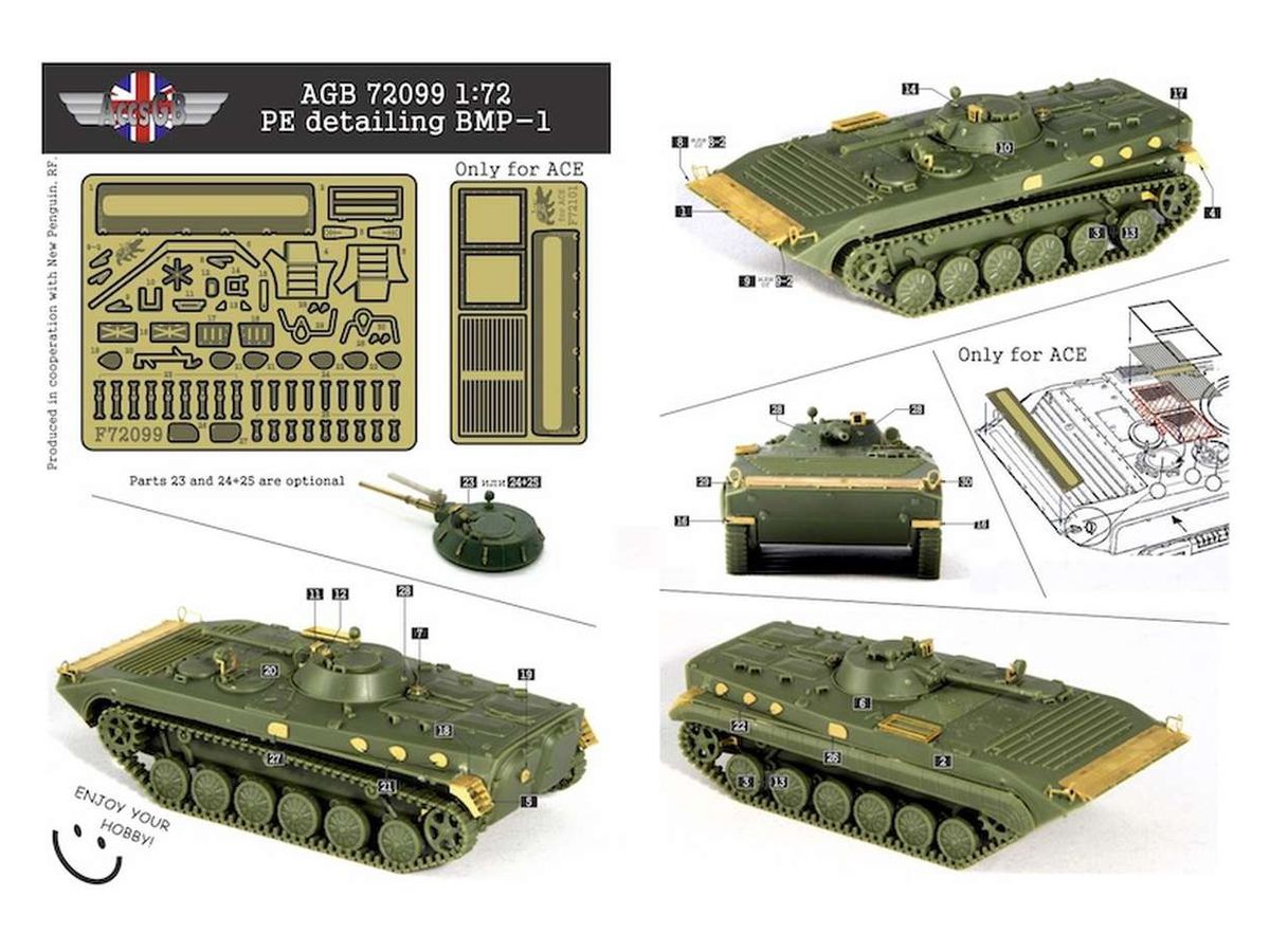 1/72 BMP-1 エッチングパーツ (エース用)