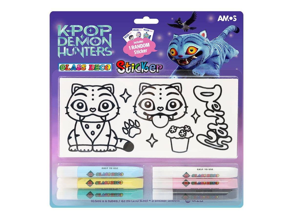 KDH AMOS グラスデコ はがせるステッカー 10.5ml x 6本 ブリスターパック DERPY&SUSSIE 1Box 20pcs