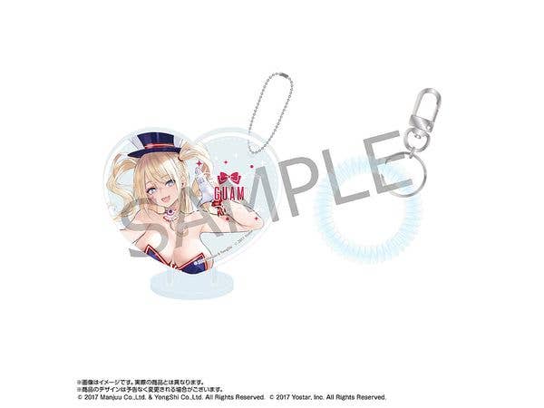 アズールレーン x パセラ:ぴくりあアクキー&スタンド+コイルブレスレット グアム (バニーガール)