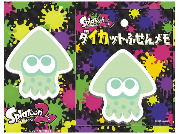 スプラトゥーン2 ダイカットふせんメモ イカ