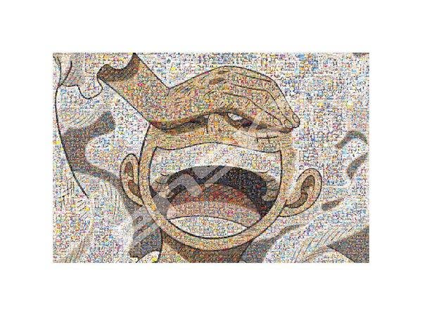 ワンピース: ジグソーパズル 1000ピース 1000-595 ワンピースモザイクアート ギア5 (500 x 750mm)
