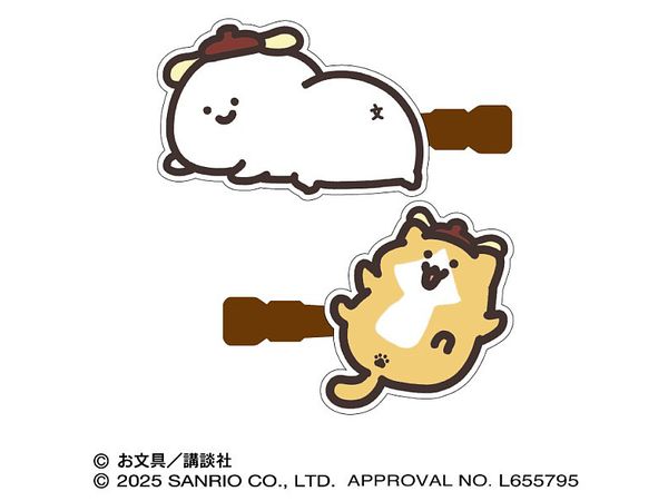 ポムポムプリン x お文具といっしょ: アクリルマルチクリップ .1
