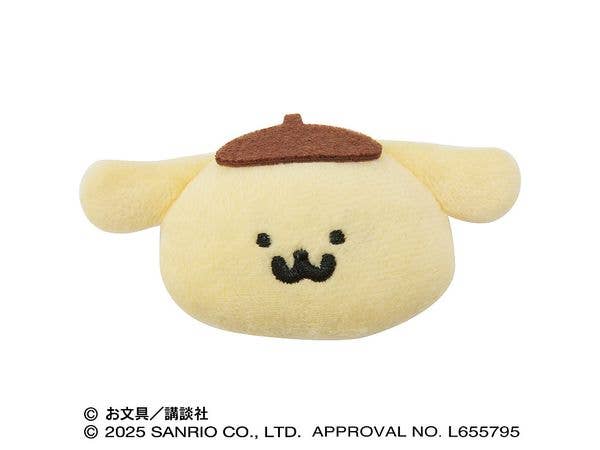 ポムポムプリン x お文具といっしょ: もふもふバッジ 3. ポムポムプリン