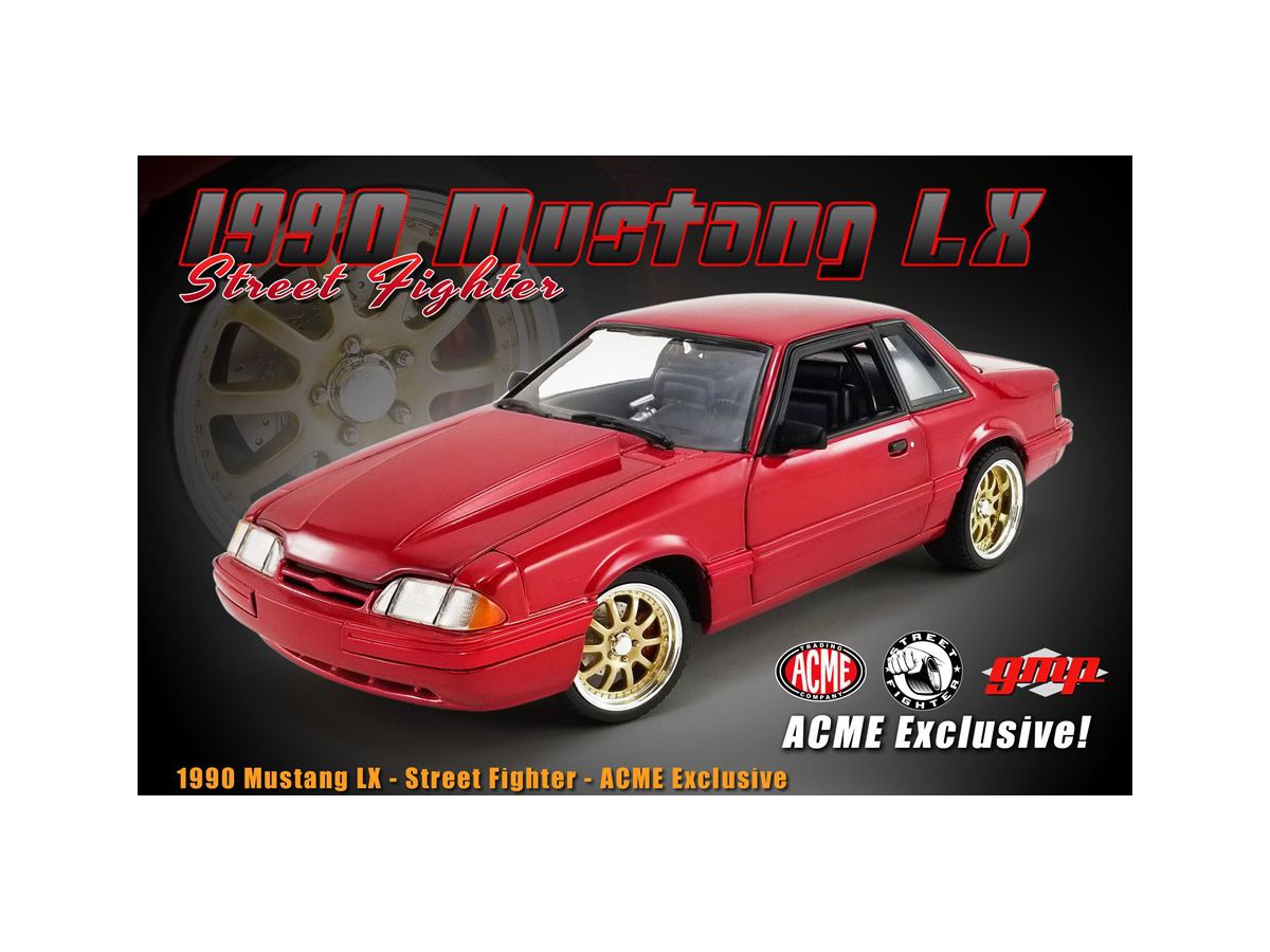 1/18 ACME Exclusive GMP 1990 Mustang LX Street Fighter Red Metallic