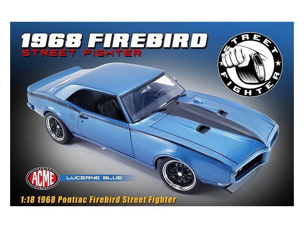 1/18 ACME 1968 Pontiac Firebird Street Fighter Lucerne Blue