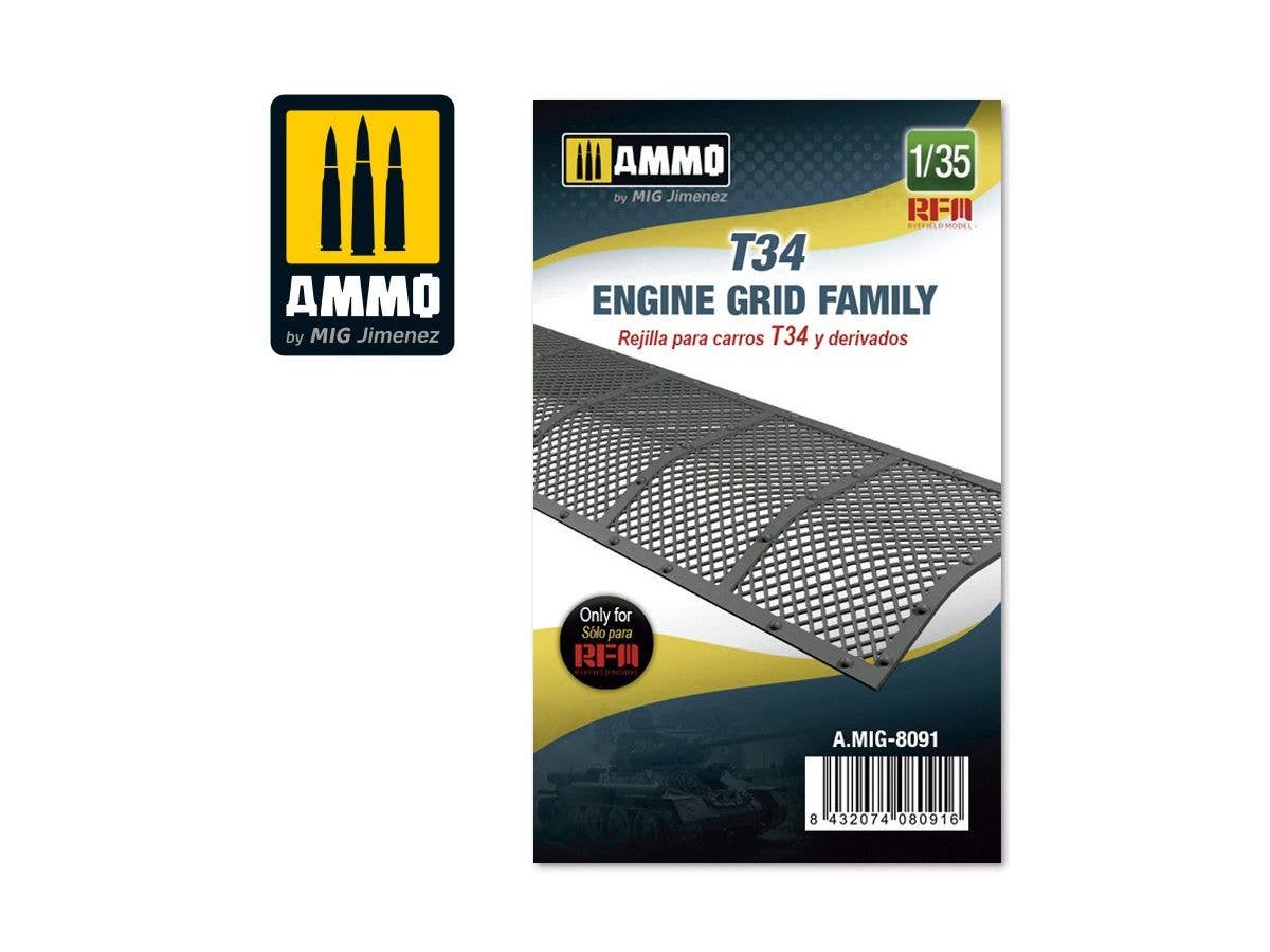 1/35 T-34系戦車用エンジングリル  (ライフィールドモデル用)