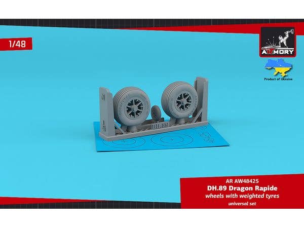 1/48 DH.89 ドラゴンラピード 自重変形ホイール