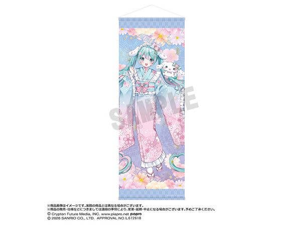 初音ミク×シナモロール: 夢桜Ver. BIGタペストリー A