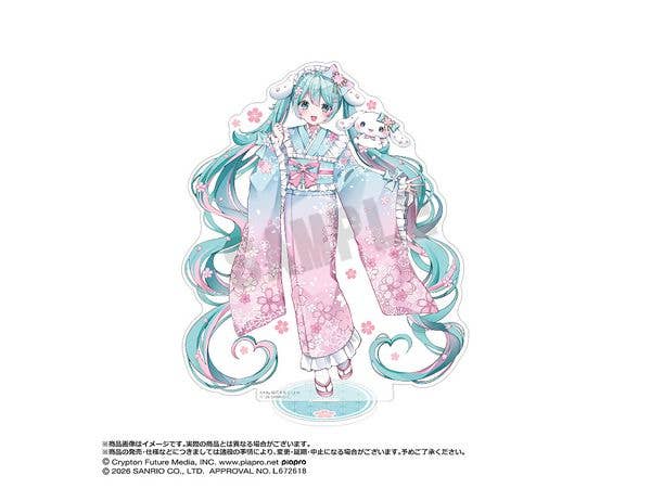 初音ミク×シナモロール: 夢桜Ver. BIGアクリルフィギュア A