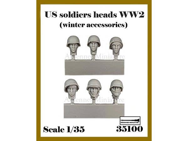 1/35 WWII アメリカ スペアヘッドセット 冬季装備の兵士(6個入)
