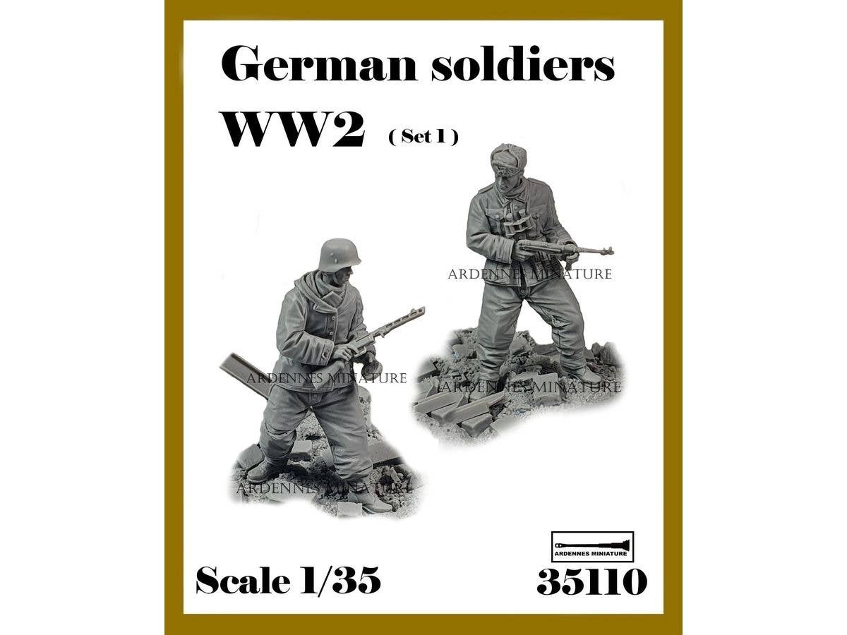 1/35 WWII ドイツ 短機関銃を持つ兵士セット#1