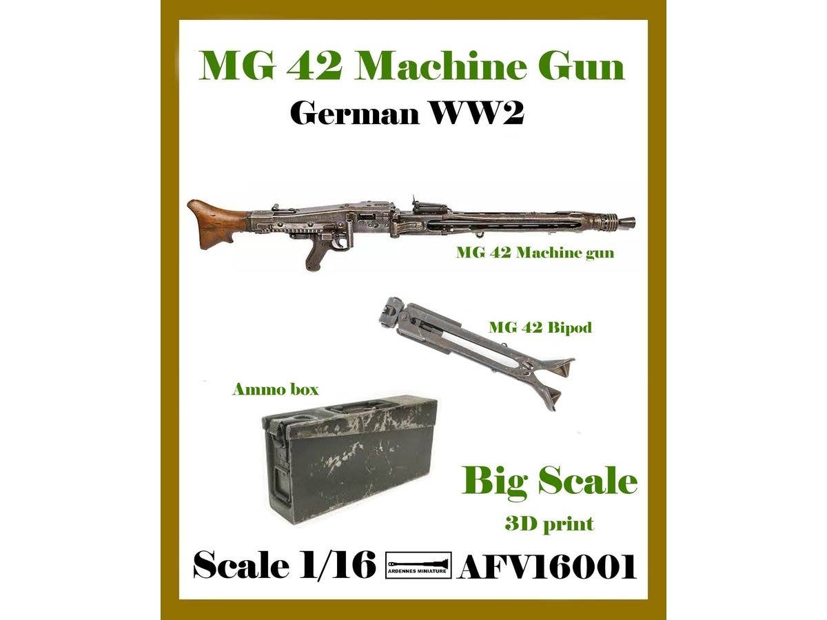 1/16 WWII ドイツ MG42機関銃