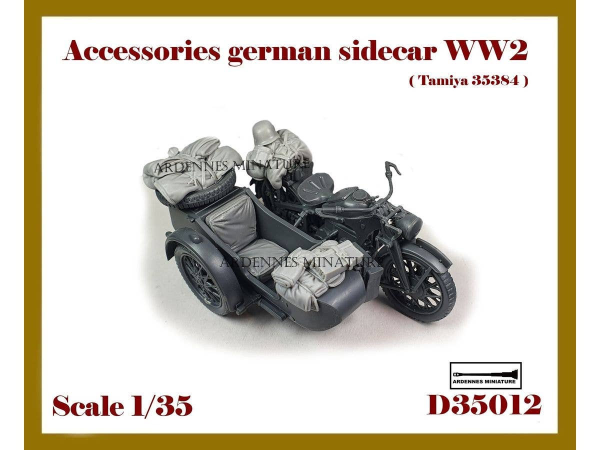 1/35 WWII ドイツ 軍用サイドカー用アクセサリー(タミヤ35384用)