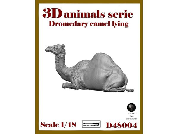 1/48 ジオラマアクセサリー 3D動物シリーズ 座るヒトコブラクダ