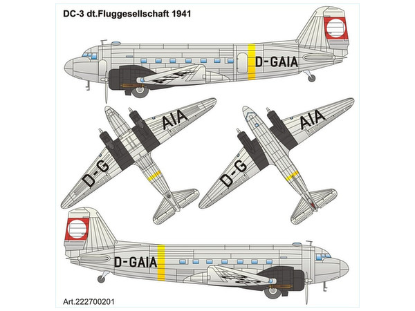 1/87 ダグラス DC-3ス (ドイツ航空1941年)