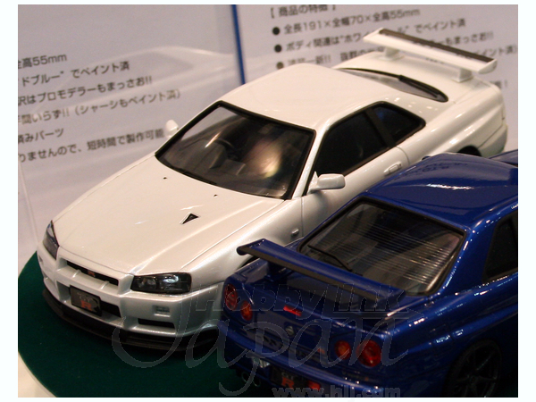 1/24 ニッサン R34 スカイライン GT-R V-SpecII (ホワイト パール)
