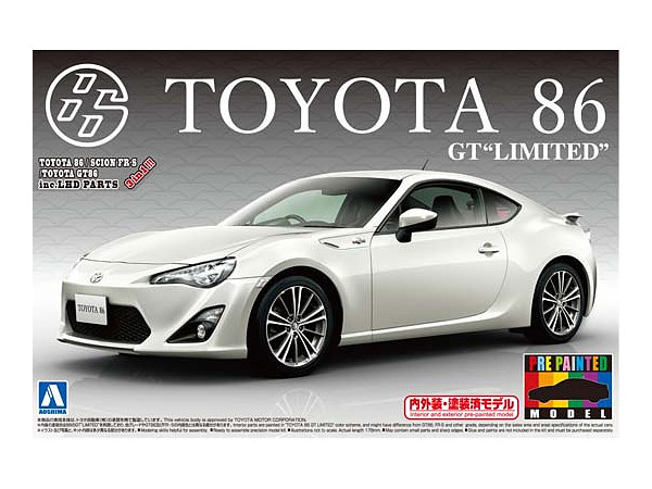 1/24 トヨタ 86 2012 サテンホワイトパール