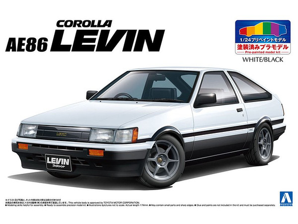 1/24 トヨタ AE86 レビン '83 (ホワイト/ブラック)