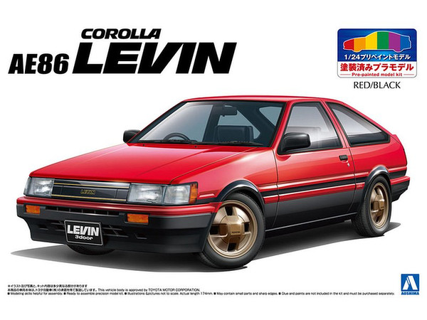 1/24 トヨタ AE86 レビン '84 (レッド/ブラック)