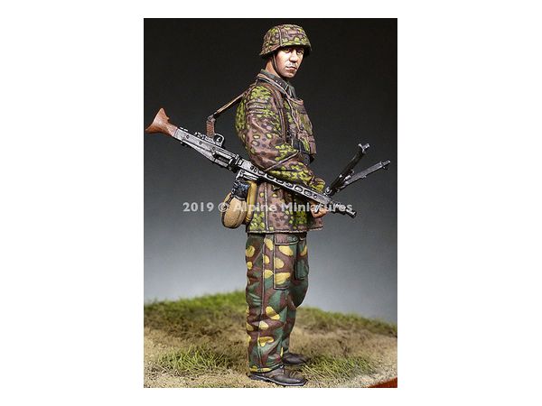 1/35 WWII 独 MG43を抱える射撃手 SS第12HJ師団