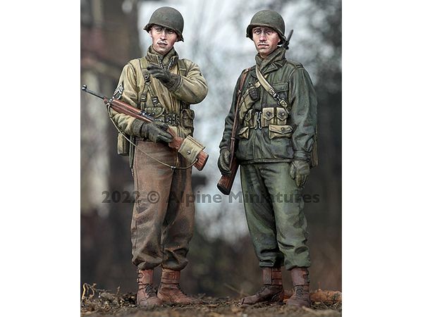 1/35 WW.II アメリカ陸軍歩兵セット 冬姿の下士官と歩兵 (2体セット)