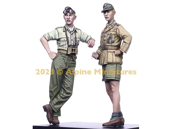 1/35 WWII ドイツアフリカ軍団 装甲部隊将校セット(2体入)