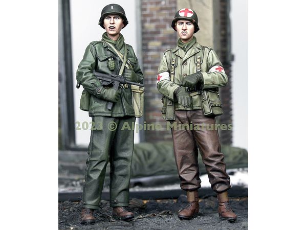 1/35 WWII アメリカ陸軍歩兵 歩兵と衛生兵 (2体セット)