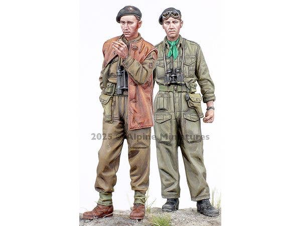 1/35 WWII イギリス 王立第4/7近衛竜騎兵戦車連隊 戦車兵将校セット(2体入)