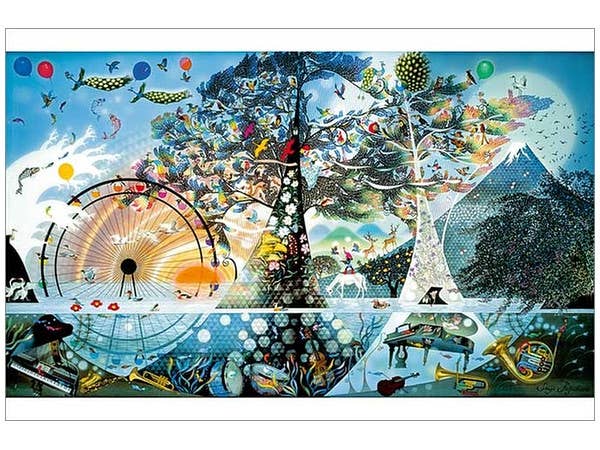 ジグソーパズル: 藤城清治 日本一大阪人パノラマ 1000ピース 75cm x