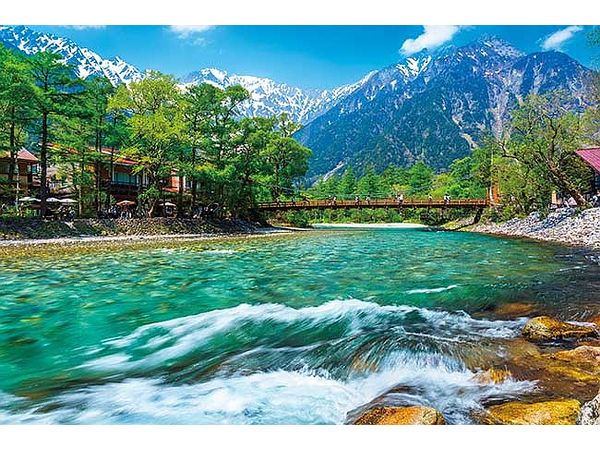 ジグソーパズル: 清流と穂高連峰 長野 1000P