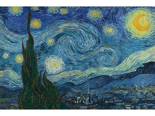 ジグソーパズル: 名画 星月夜 1000ピース (75 x 50cm)