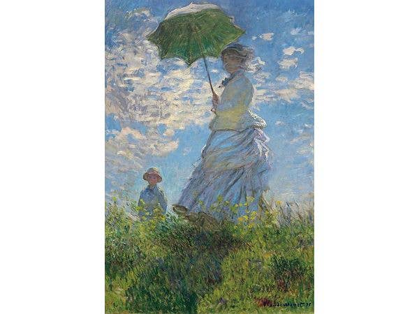 ジグソーパズル: 名画 散歩、日傘をさす女 1000ピース (75 x 50cm)