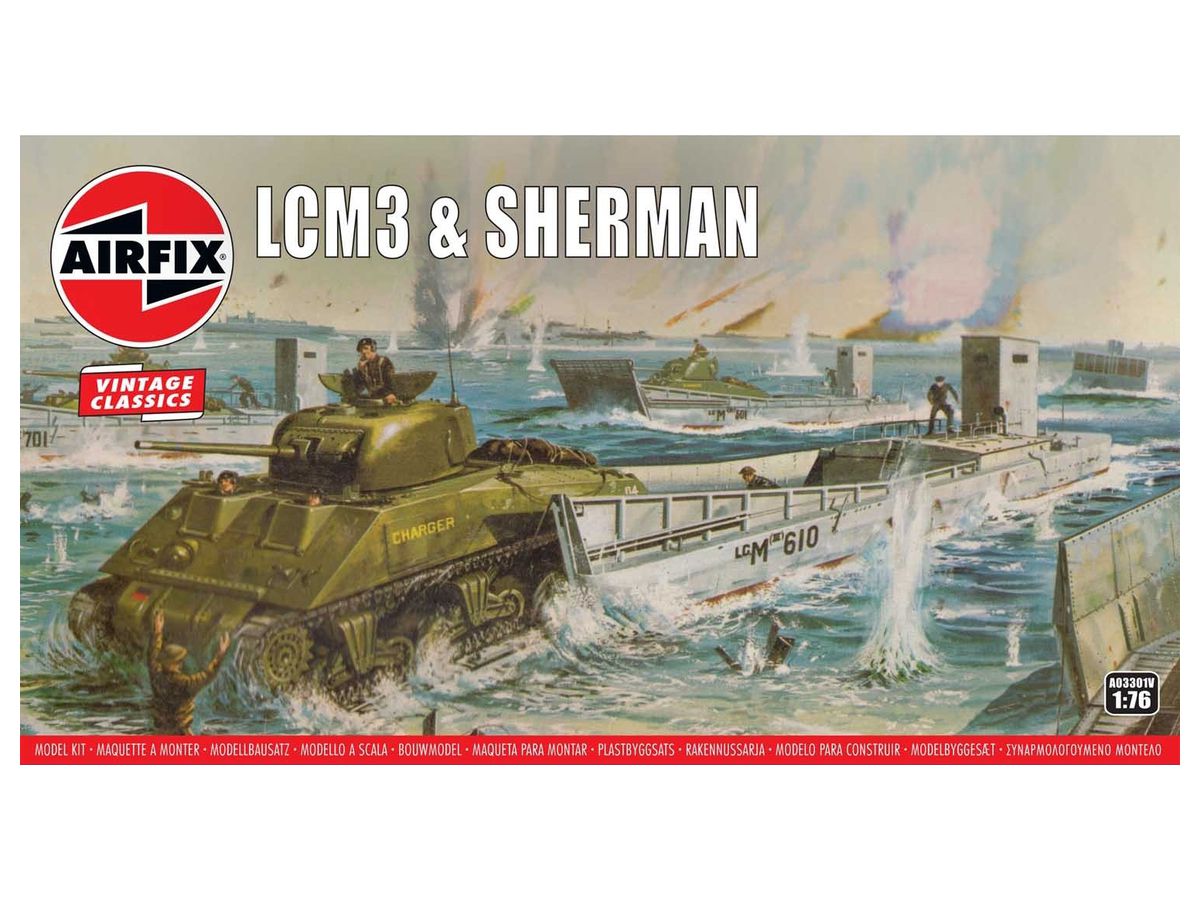 1/76 LCM3 & シャーマン戦車