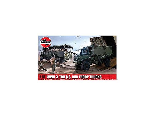 1/76 WWII 3トン汎用トラック・兵員輸送トラックセット