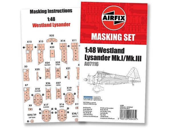 1/48 ウエストランド ライサンダー用 マスキングシートセット