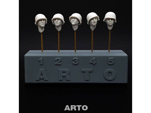 1/35 米軍兵士 M1ヘルメット着用頭部 (5種セット) (タミヤ35379用)