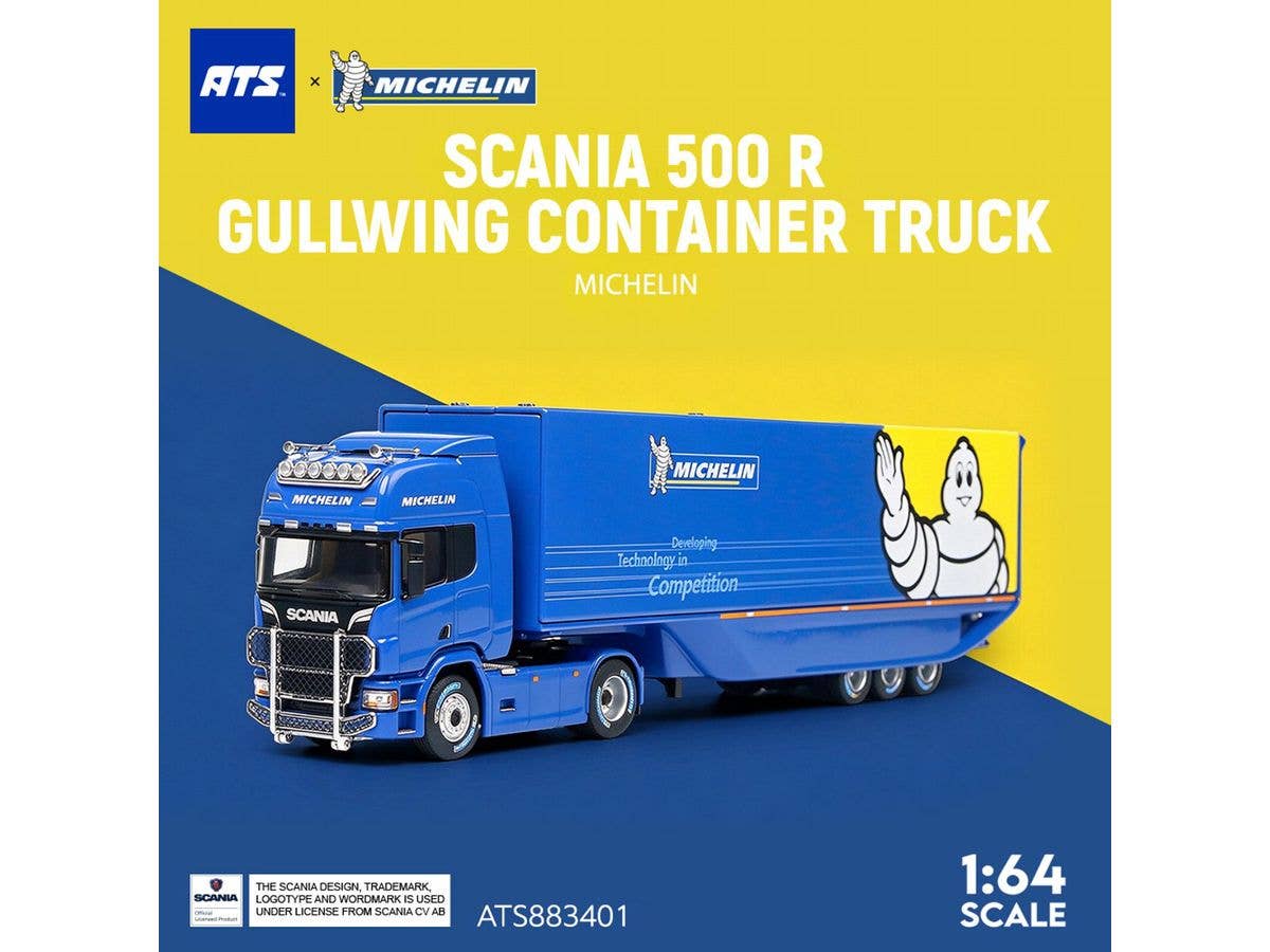 1/64 Scania 500 R ガルウイングコンテナトラック Michelin