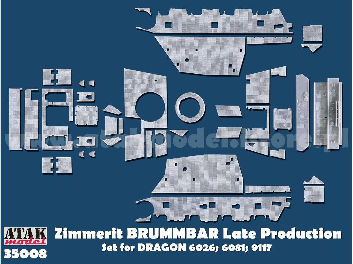 1/35 WWII ドイツ IV号突撃戦車ブルムベア 後期生産車用ツィンメリットセット (ドラゴン用)