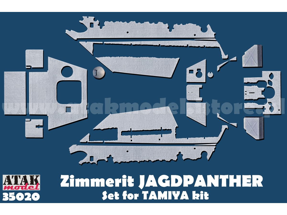 1/35 WWII ドイツ ヤークトパンサー駆逐戦車用ツィンメリットセット (タミヤ用)