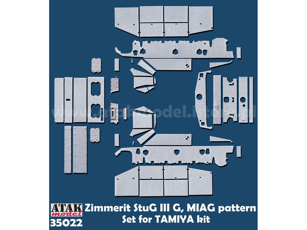 1/35 WWII ドイツ III号突撃砲G型(初期型) MIAG社製用ツィンメリットセット (タミヤ用)