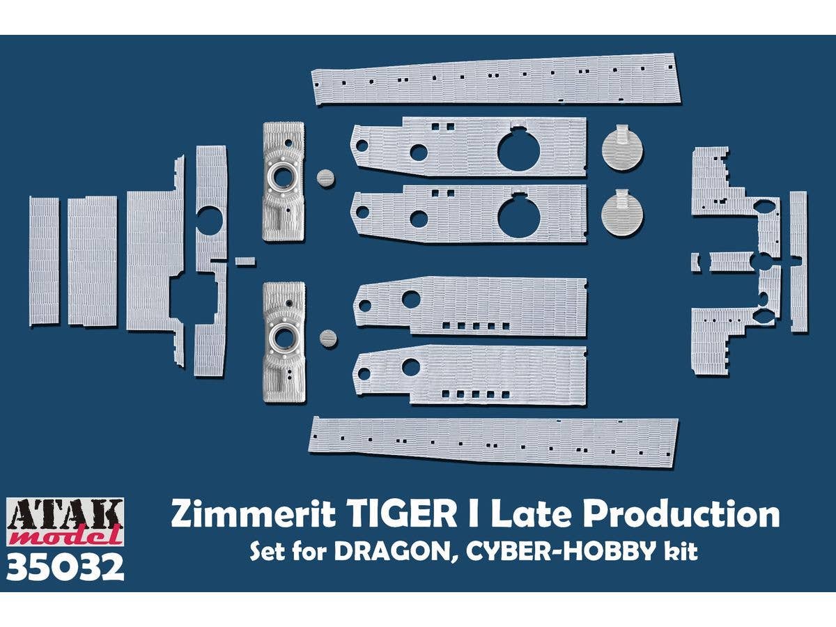 1/35 WWII ドイツ タイガーI重戦車 後期型用ツィンメリットセット (ドラゴン6253/サイバーホビー用)