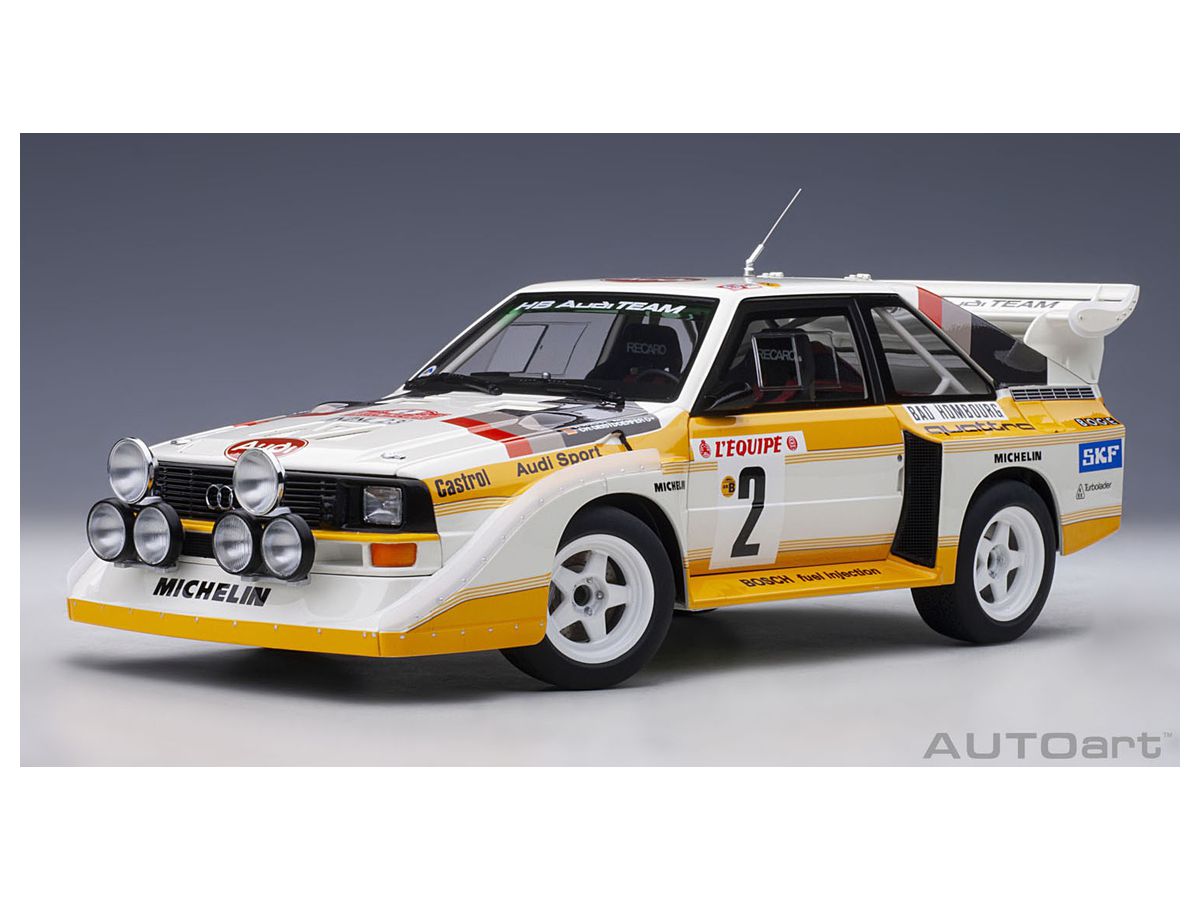 1/18 アウディ スポーツクワトロ S1 WRC '86 #2 (ロール/ガイストドルファー) モンテカルロ