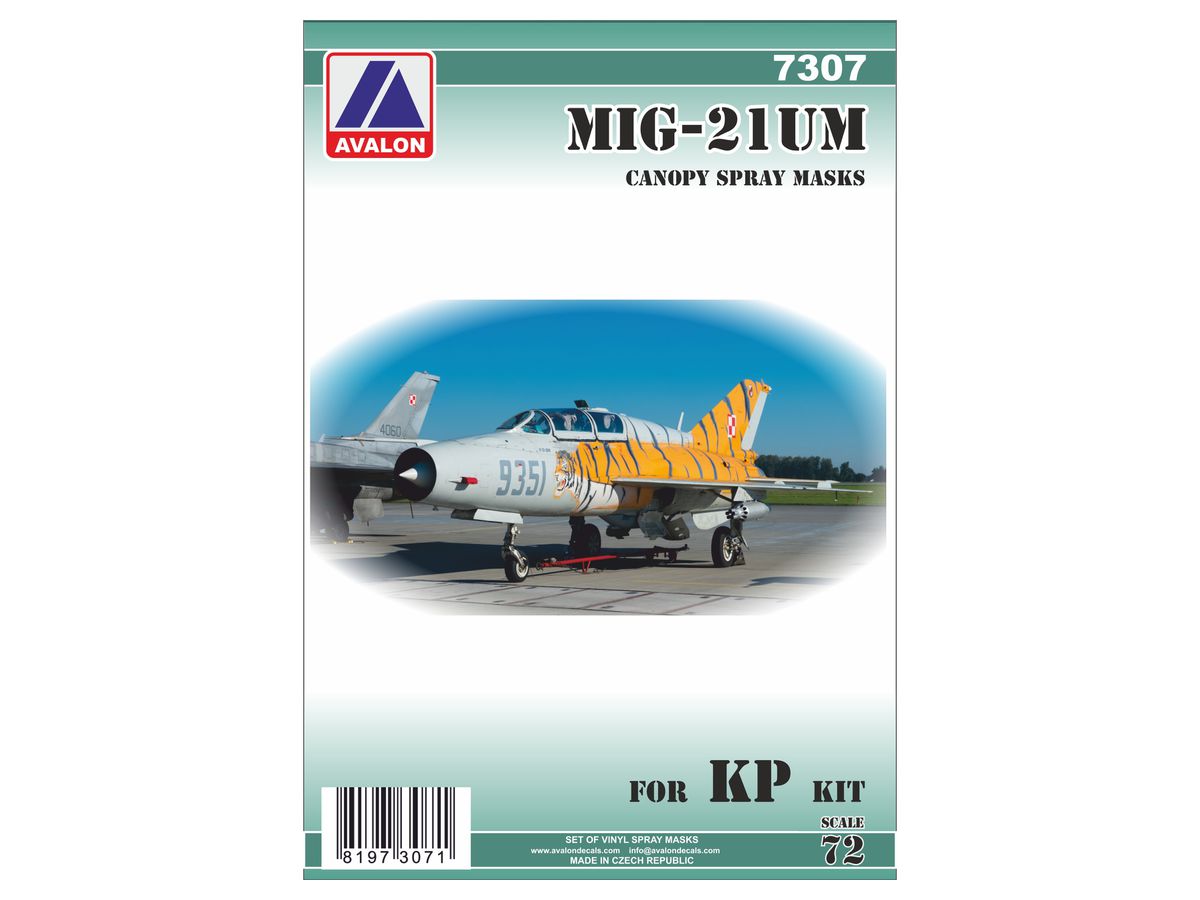 1/72 MiG-21UM モンゴルB 塗装マスク シール (KPモデル用)