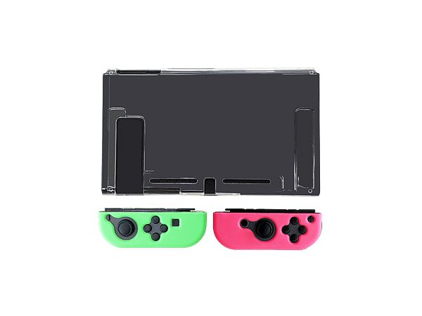 Nintendo Switch: TPUフルプロテクトカバー グリーン&ピンク