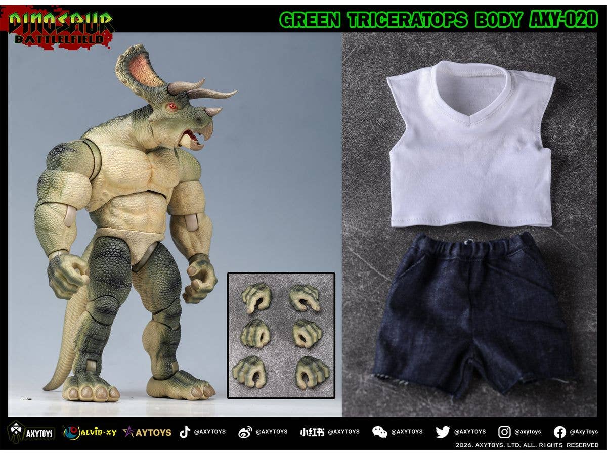1/9 ダイナソー・バトルフィールドシリーズ トリケラトプス AXY-020(新国王) スタンダード