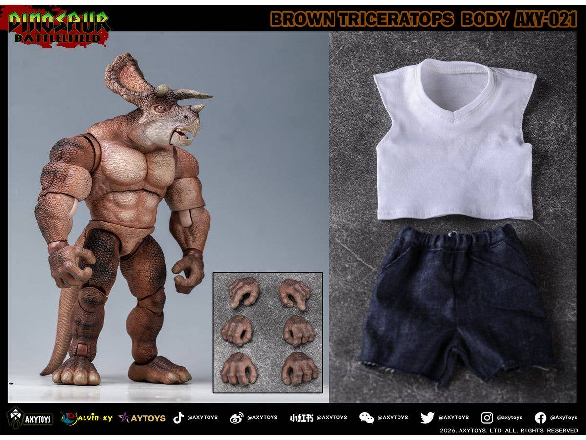1/9 ダイナソー・バトルフィールドシリーズ トリケラトプス AXY-021(旧国王) スタンダード版